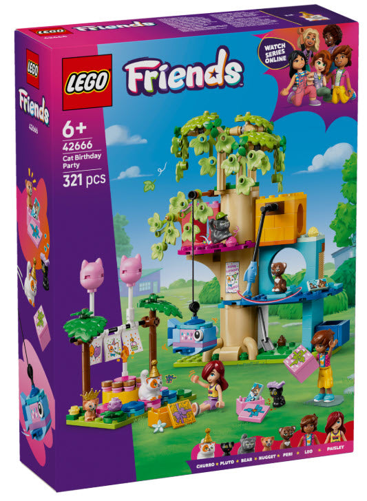 LEGO Friends 42666 Katzengeburtstagsparty & Baumhaus