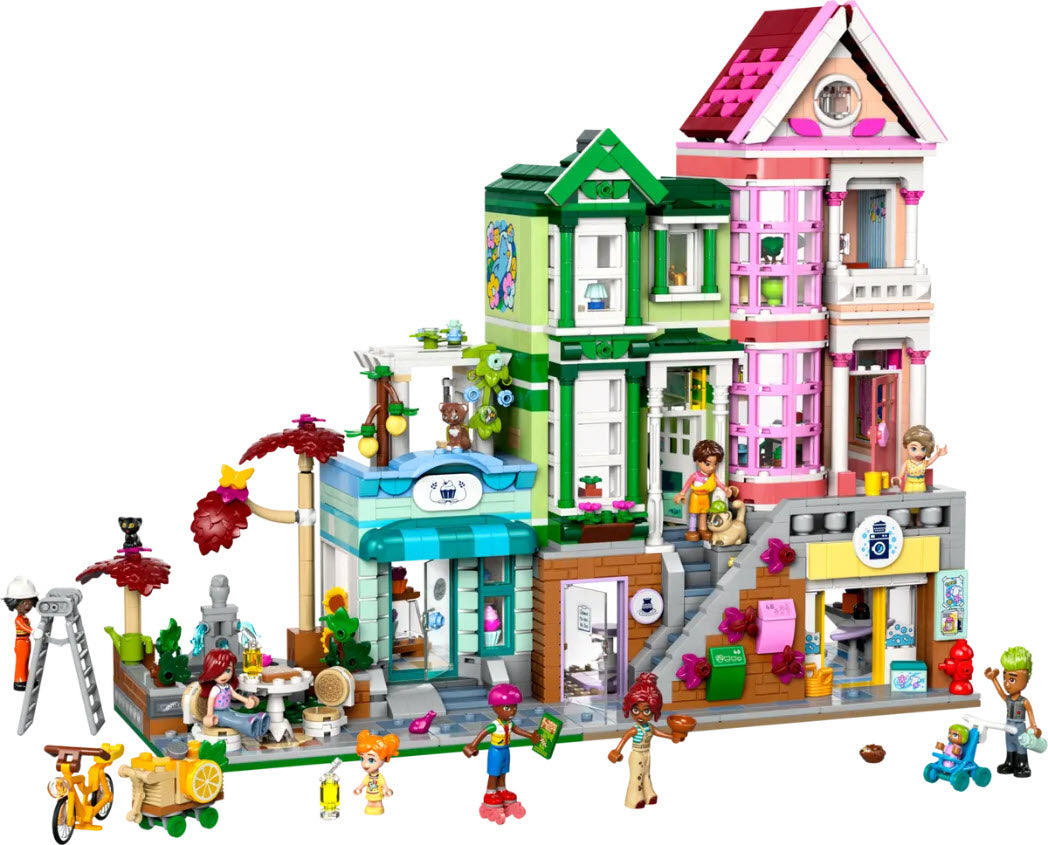 Inhalt: LEGO Friends 42670 Heartlake City Wohn- und Einkaufsstraße