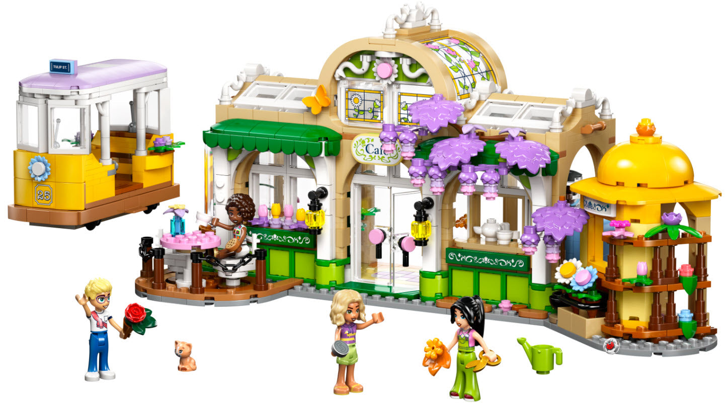 Inhalt: LEGO Friends 42671 Pflanzencafe und Blumenkiosk