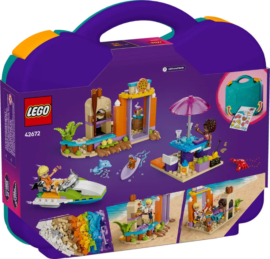 Box Rückseite: LEGO Friends 42672 Kreativer Reisekoffer