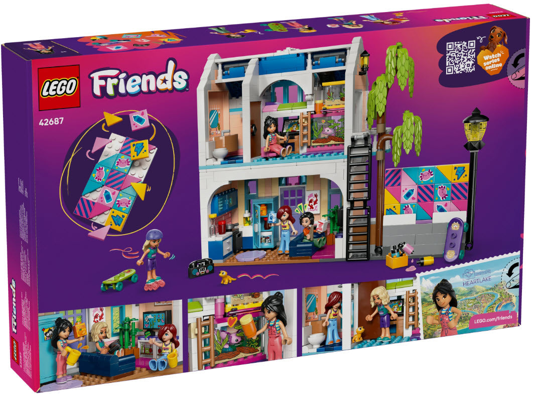 Box Rückseite: LEGO Friends 42687 Lianns Familienhaus