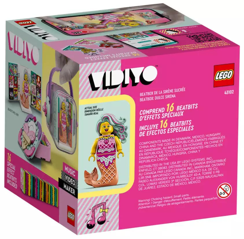 Box Rückseite: LEGO VIDIYO 43102 Candy Mermaid BeatBox