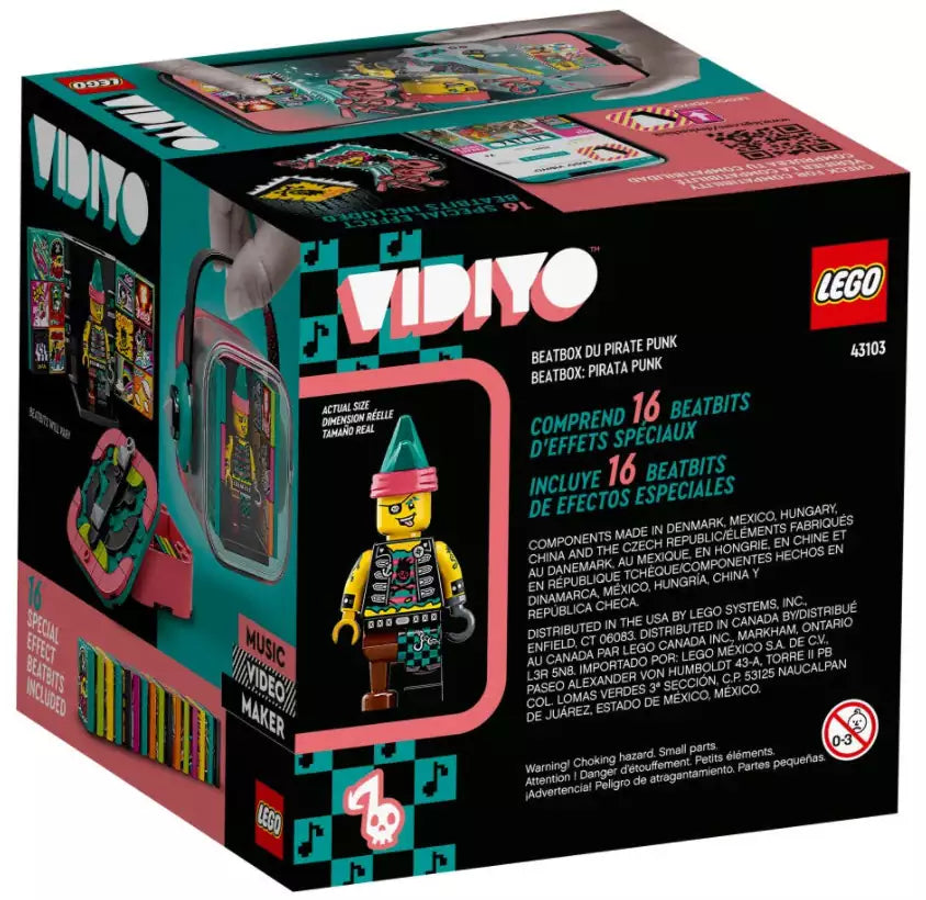 Box Rückseite: LEGO VIDIYO 43103 Punk Pirate BeatBox