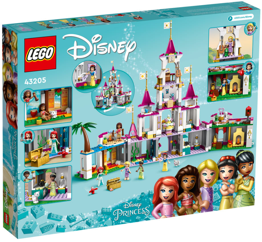 Box Rückseite: LEGO Disney Princess 43205 Ultimatives Abenteuerschloss