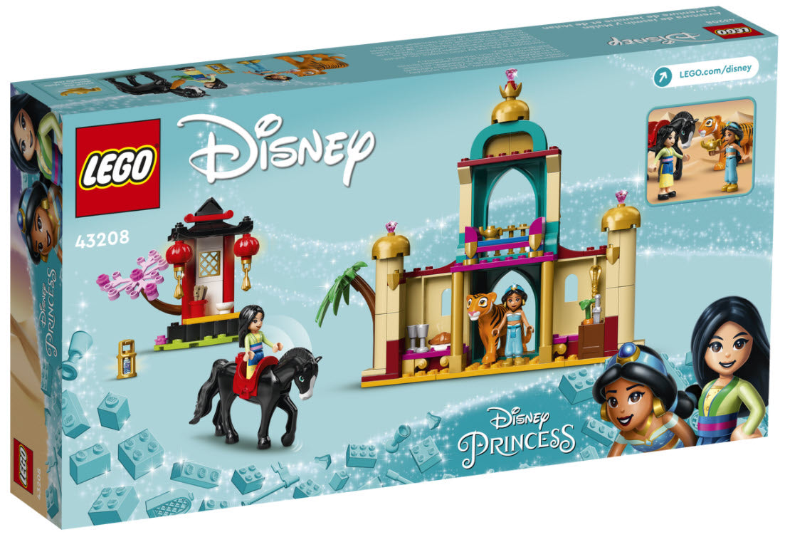 Box Rückseite: LEGO Disney Princess 43208 Jasmins und Mulans Abenteuer