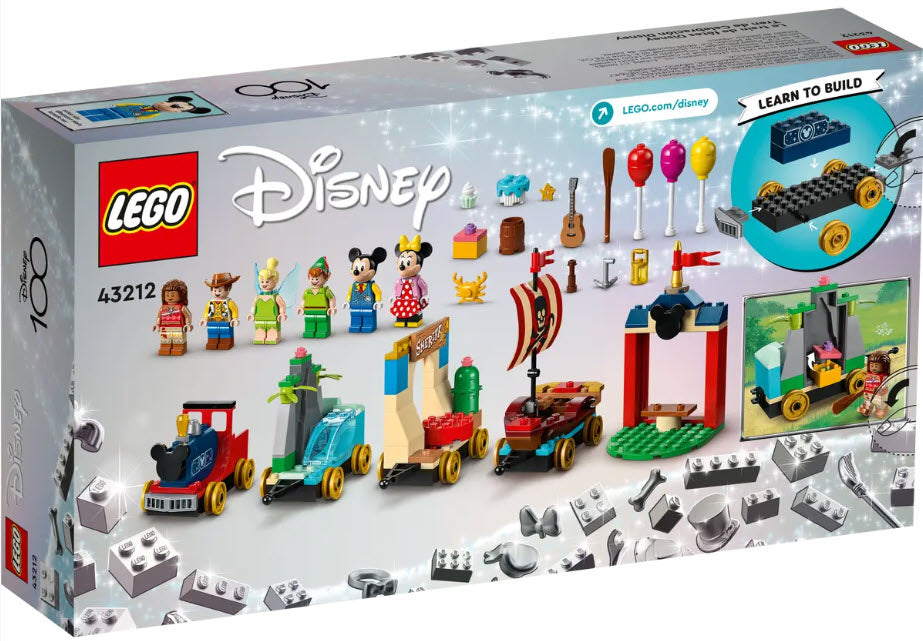 Box Rückseite: LEGO Disney 43212 Geburtstagszug