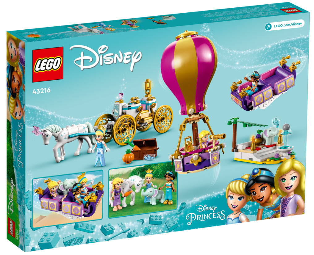 Box Rückseite: LEGO Disney Princess 43216 Prinzessinnen auf magischer Reise