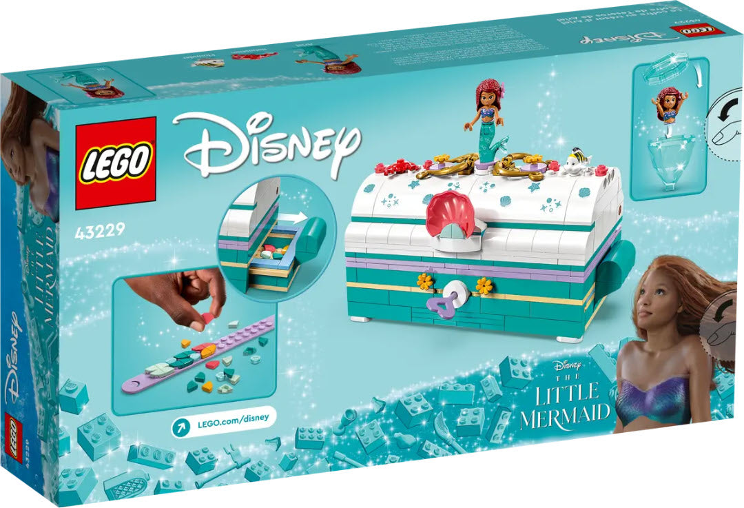 Box Rückansicht: LEGO Disney 43229 Arielles Schatztruhe