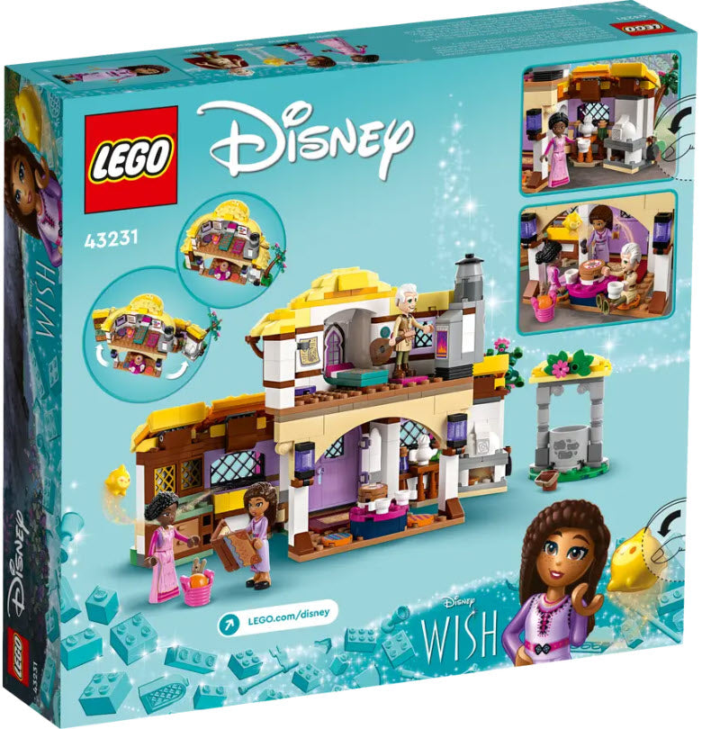 Box Rückansicht: LEGO Disney 43231 Ashas Häuschen