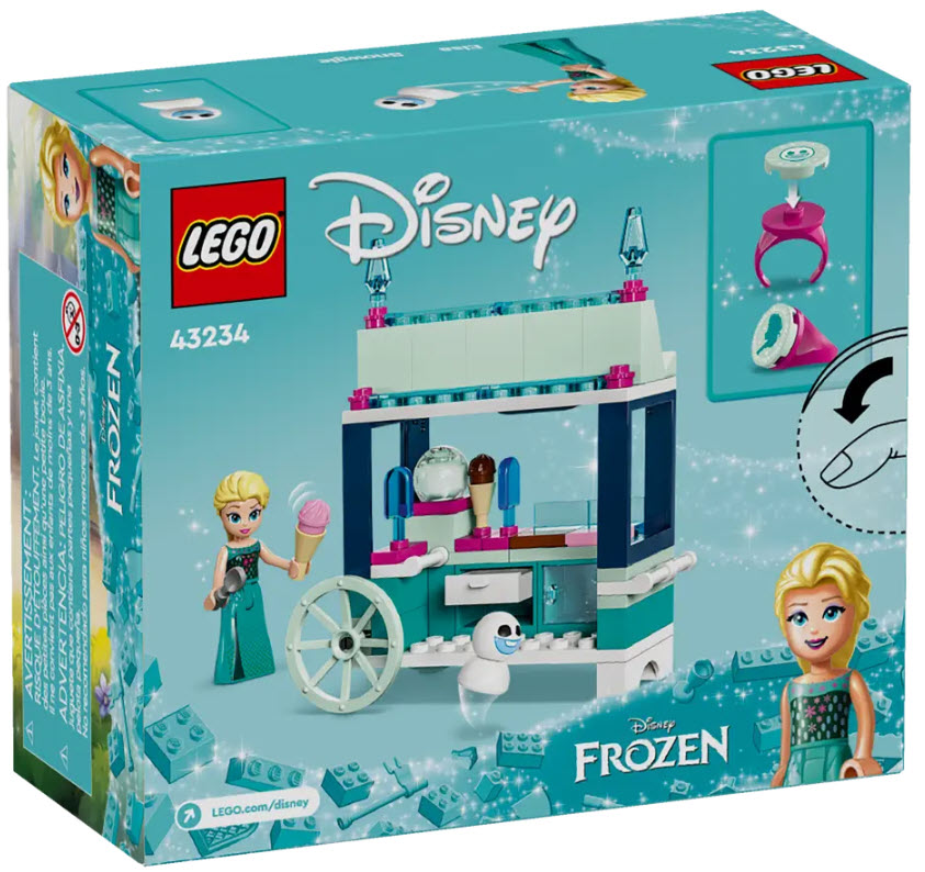 Box Rückansicht: LEGO Disney 43234 Elsas Eisstand