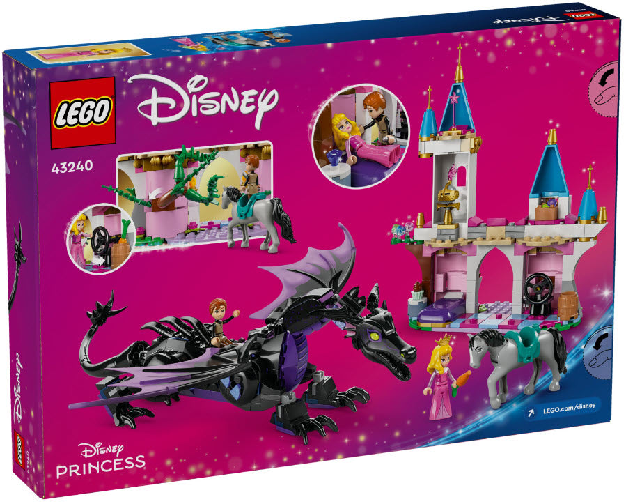 Box Rückansicht: LEGO Disney 43240 Malefiz als Drache