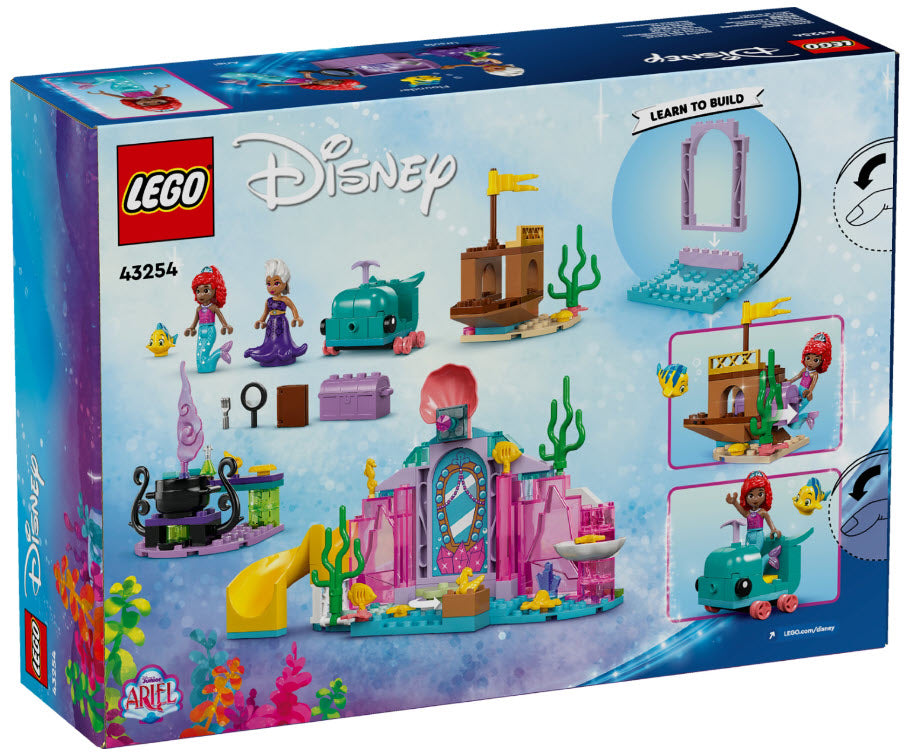 Box Rückansicht: LEGO Disney 43254 Arielles Kristallhöhle
