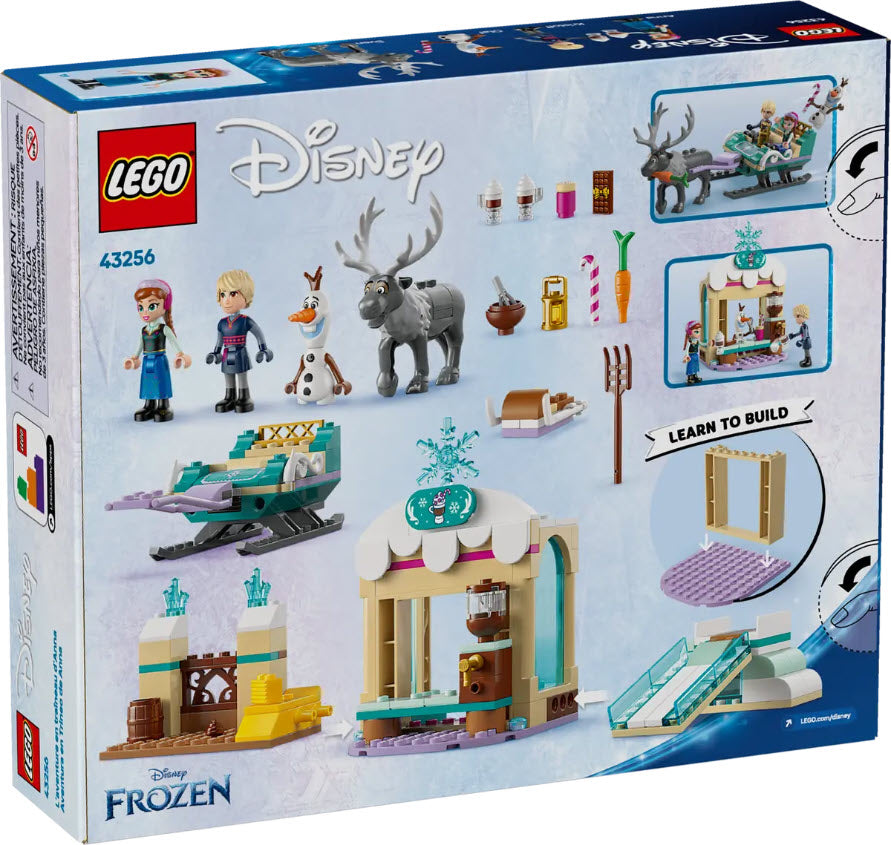 Box Rückseite: LEGO Disney 43256 Annas Schlittenabenteuer