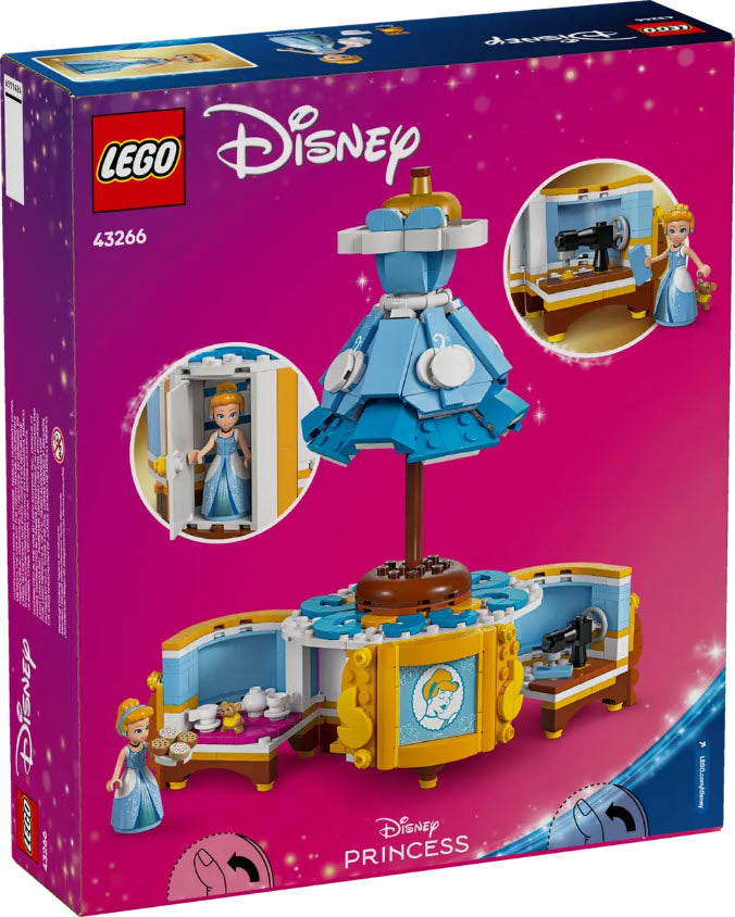 Box Rückseite: LEGO Disney 43266 Cinderellas Kleid