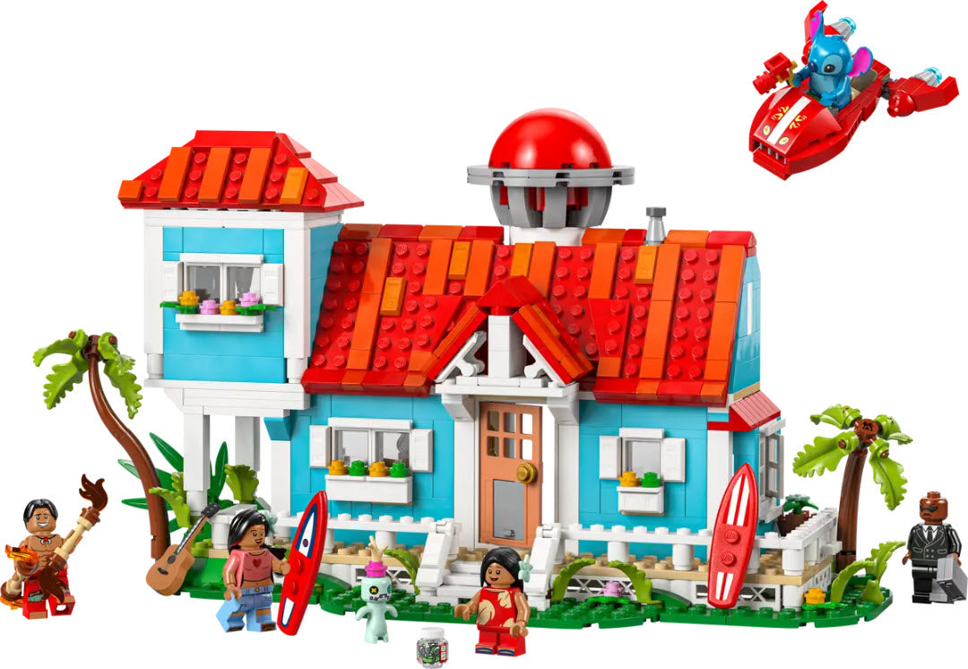 Inhalt: LEGO Disney 43268 Das Strandhaus aus „Lilo und Stitch“