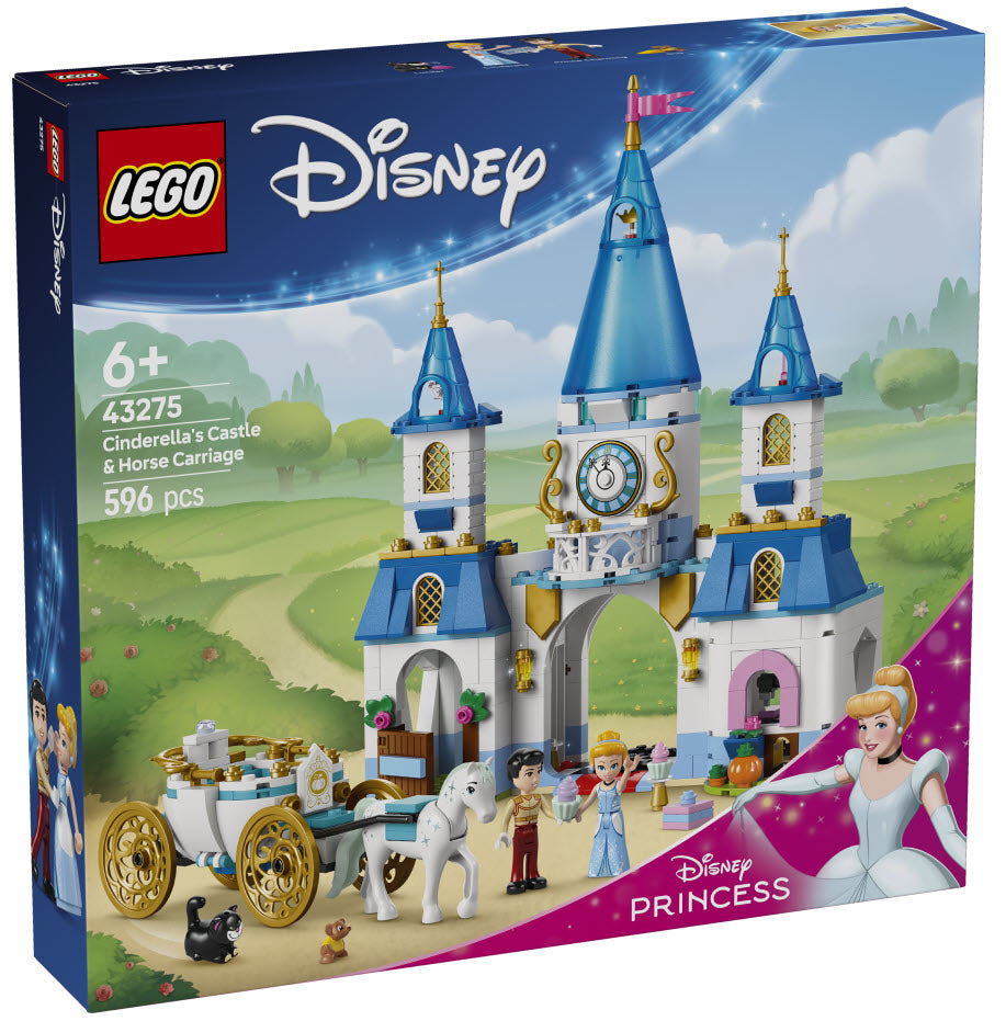 LEGO Disney 43275 Cinderellas Schloss und Pferdekutsche