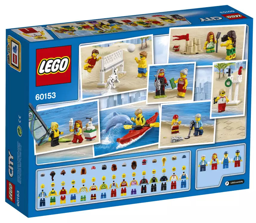 LEGO City 60153 Stadtbewohner - Ein Tag am Strand, Box Rückansicht
