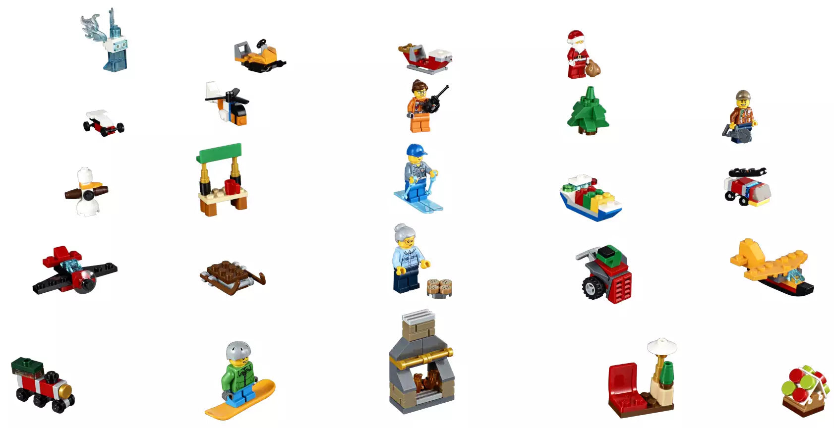 LEGO City 60155 Adventskalender 2017, Inhalt