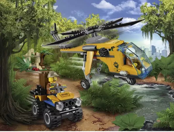 Detail 1: LEGO City 60158 Dschungel-Frachthubschrauber