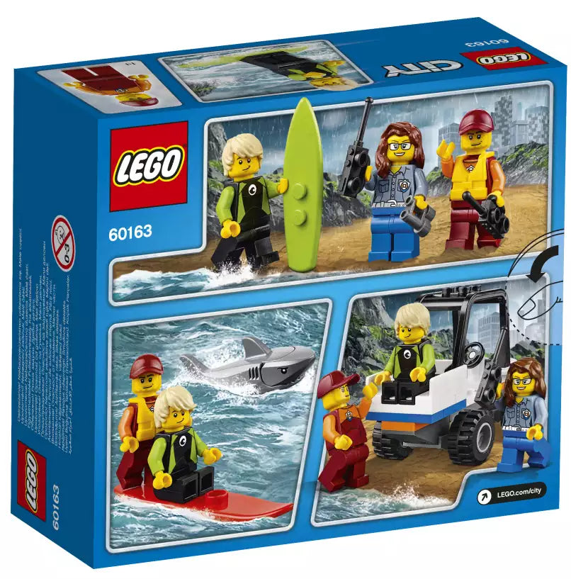 Box Rückansicht: LEGO City 60163 Küstenwache-Starter-Set