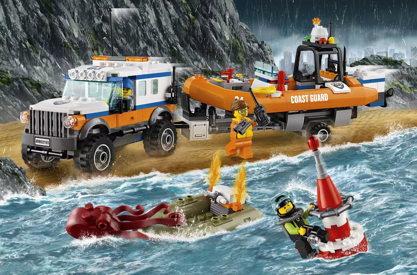 Detail 1: LEGO City 60165 Geländewagen mit Rettungsboot