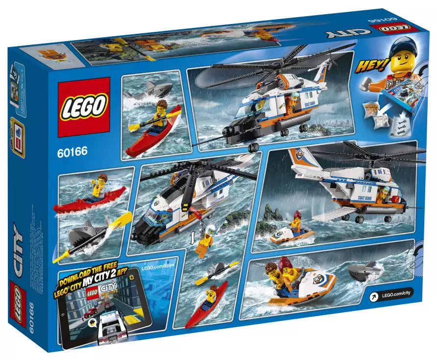 Box Rückansicht: LEGO City 60166 Seenot-Rettungshubschrauber