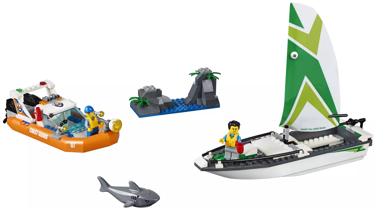 Inhalt: LEGO City 60168 Segelboot in Not