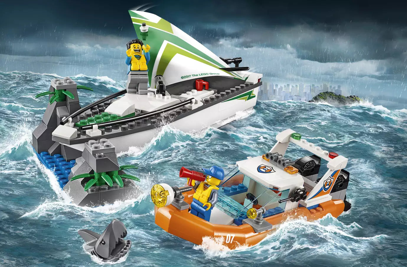 Detail 1: LEGO City 60168 Segelboot in Not