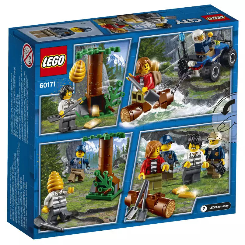 Box Rückansicht: LEGO City 60171 Verfolgung durch die Berge