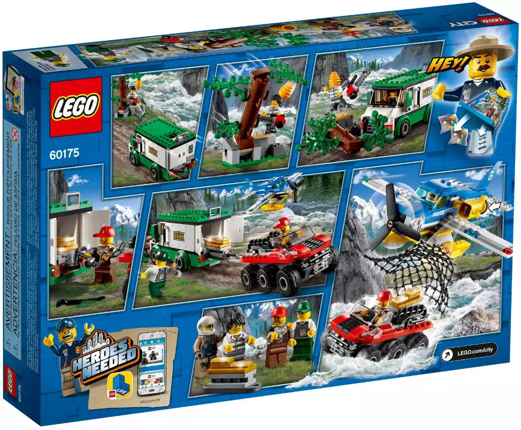 Box Rückansicht: LEGO City 60175 Überfall auf dem Gebirgsfluss