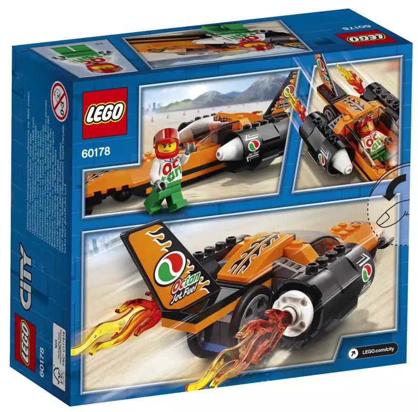 Box Rückansicht: LEGO City 60178 Raketenauto