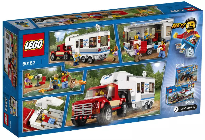 Box Rückansicht: LEGO City 60182 Pickup & Wohnwagen