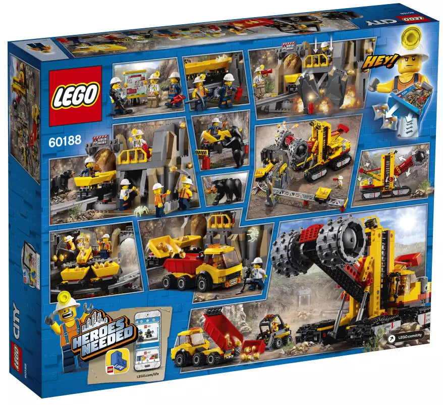 Box Rückansicht: LEGO City 60188 Bergbauprofis an der Abbaustätte