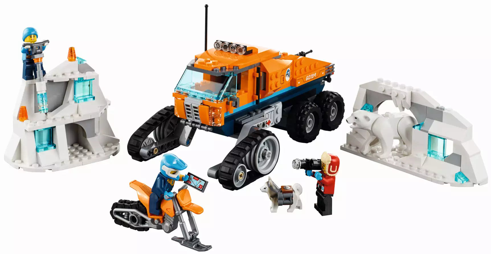 Inhalt: LEGO City 60194 Arktis-Erkundungstruck