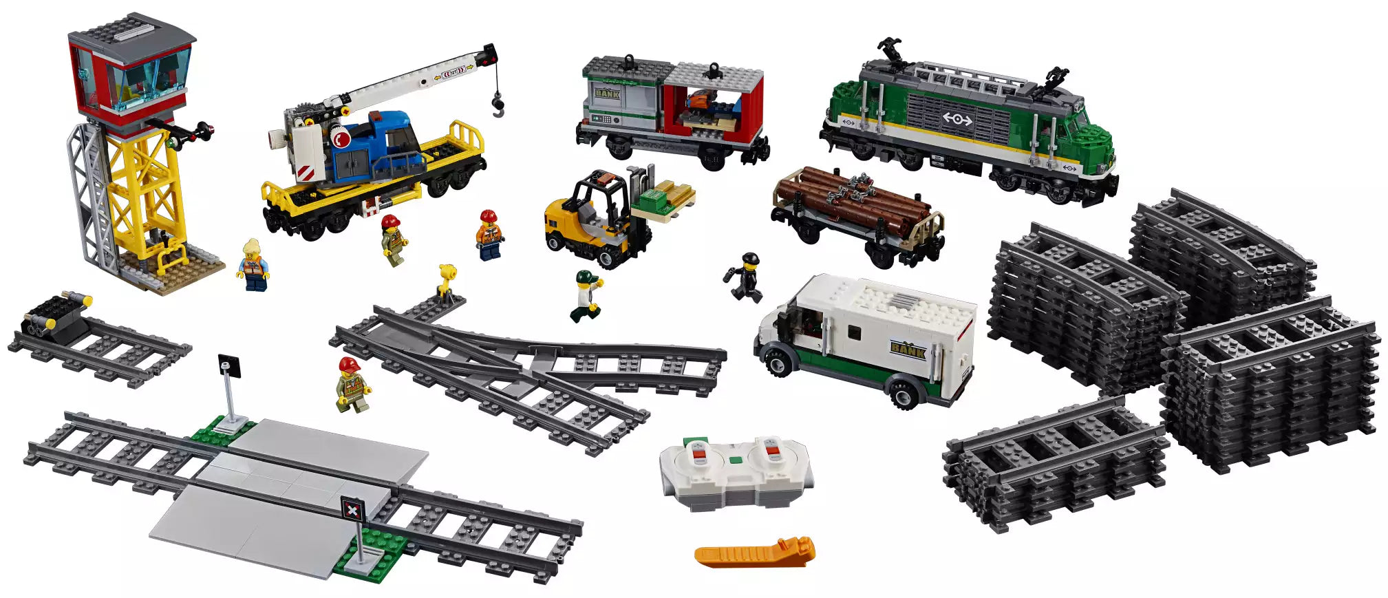Inhalt: LEGO City 60198 Güterzug