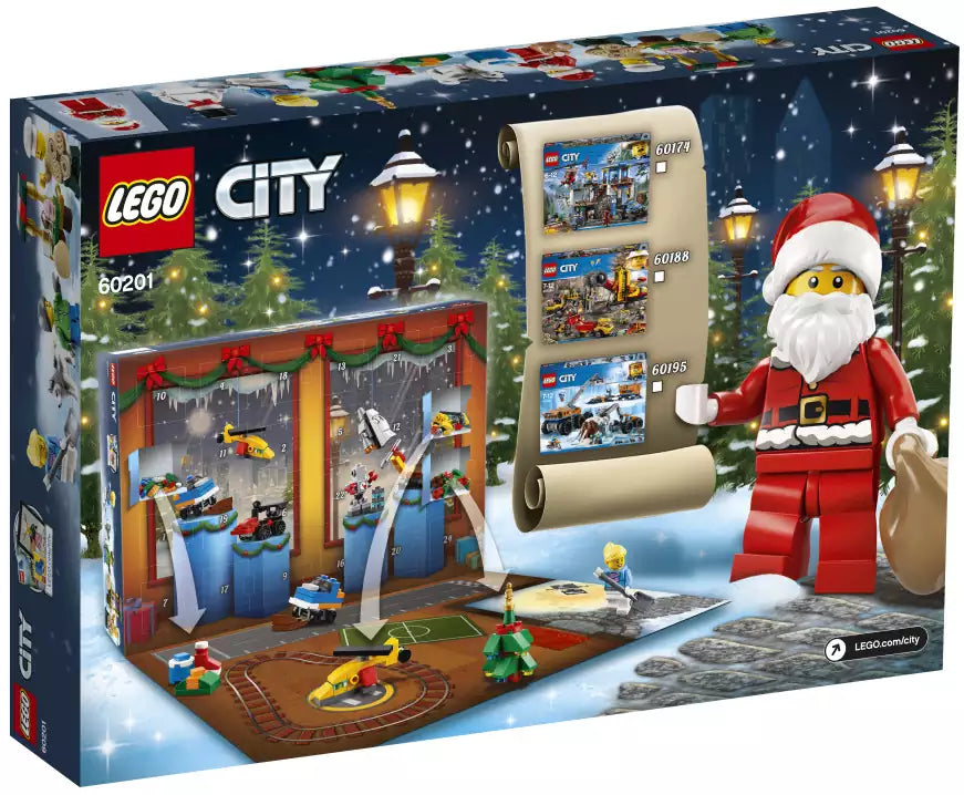 Box Rückansicht: LEGO City 60201 Adventskalender