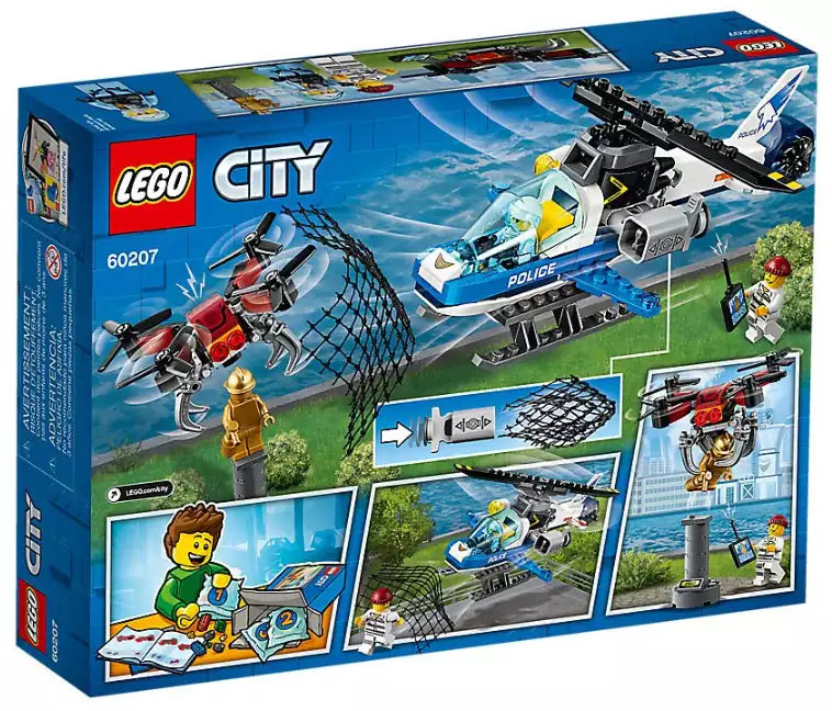 Box Rückseite: LEGO City 60207 Polizei Drohnenjagd