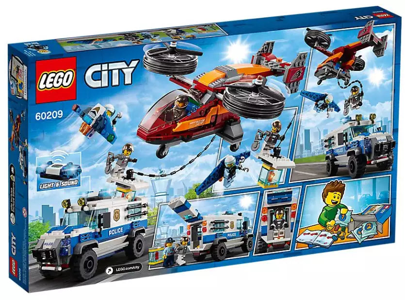 Box Rückseite: LEGO City 60209 Polizei Diamantenraub