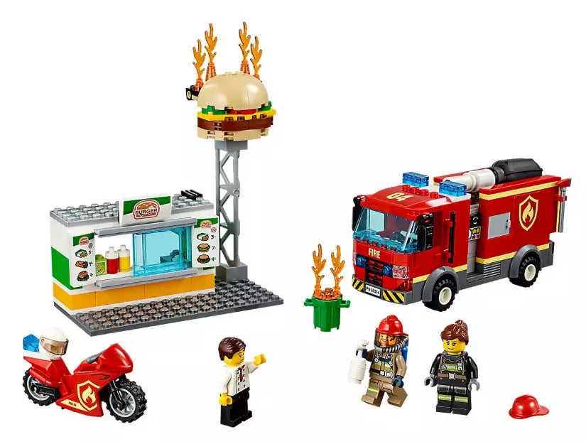 Inhalt: LEGO City 60214 Feuerwehreinsatz im Burger-Restaurant