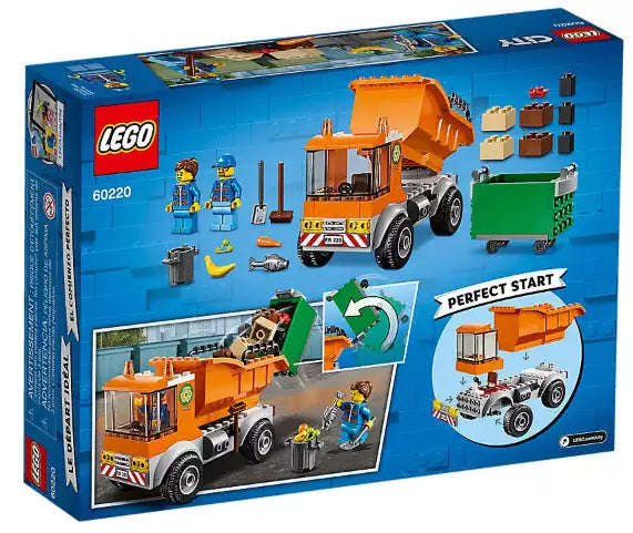 Box Rückseite: LEGO City 60220 Müllabfuhr