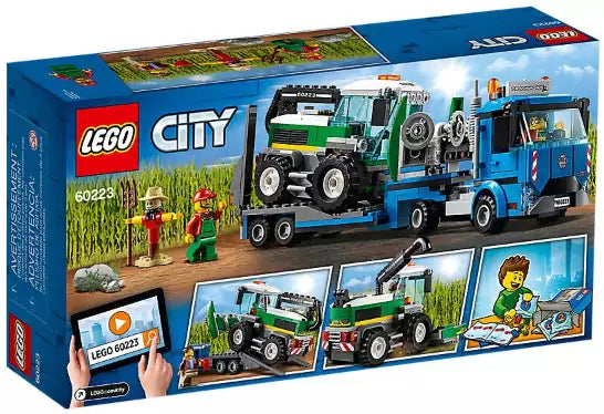 Box Rückseite: LEGO City 60223 Transporter für Mähdrescher