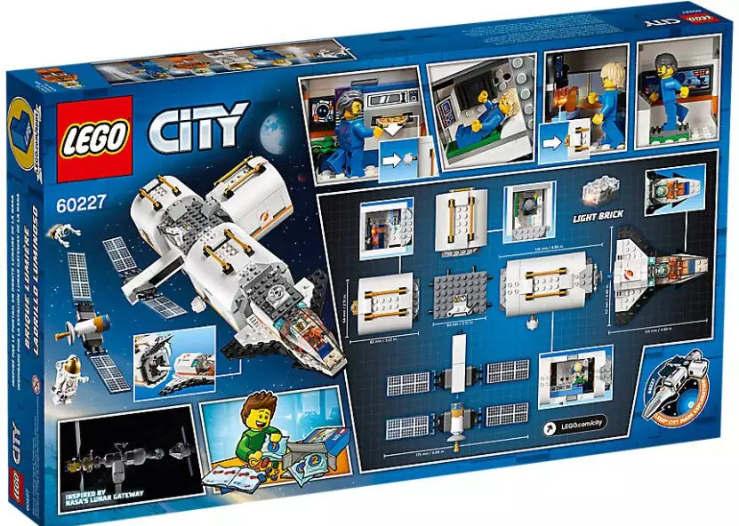 Box Rückansicht: LEGO City 60227 Mond Raumstation