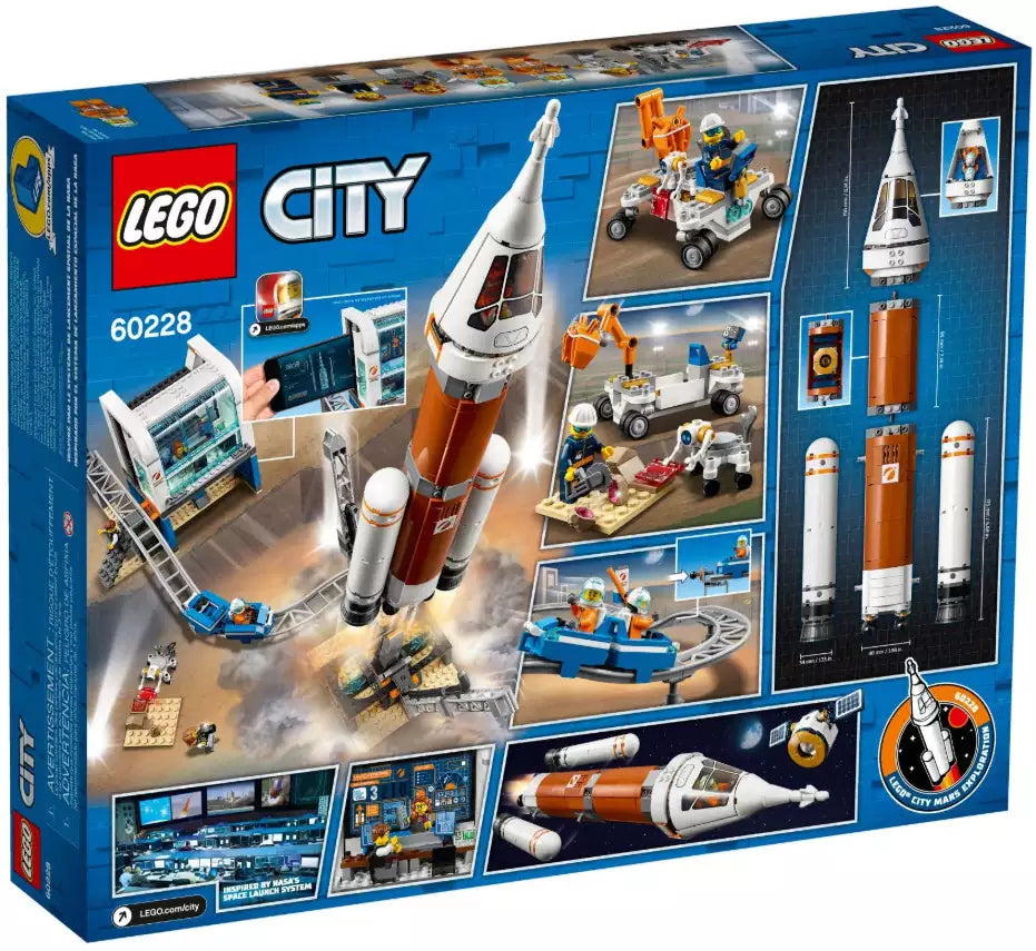 Box Rückansicht: LEGO City 60228 Weltraumrakete mit Kontrollzentrum