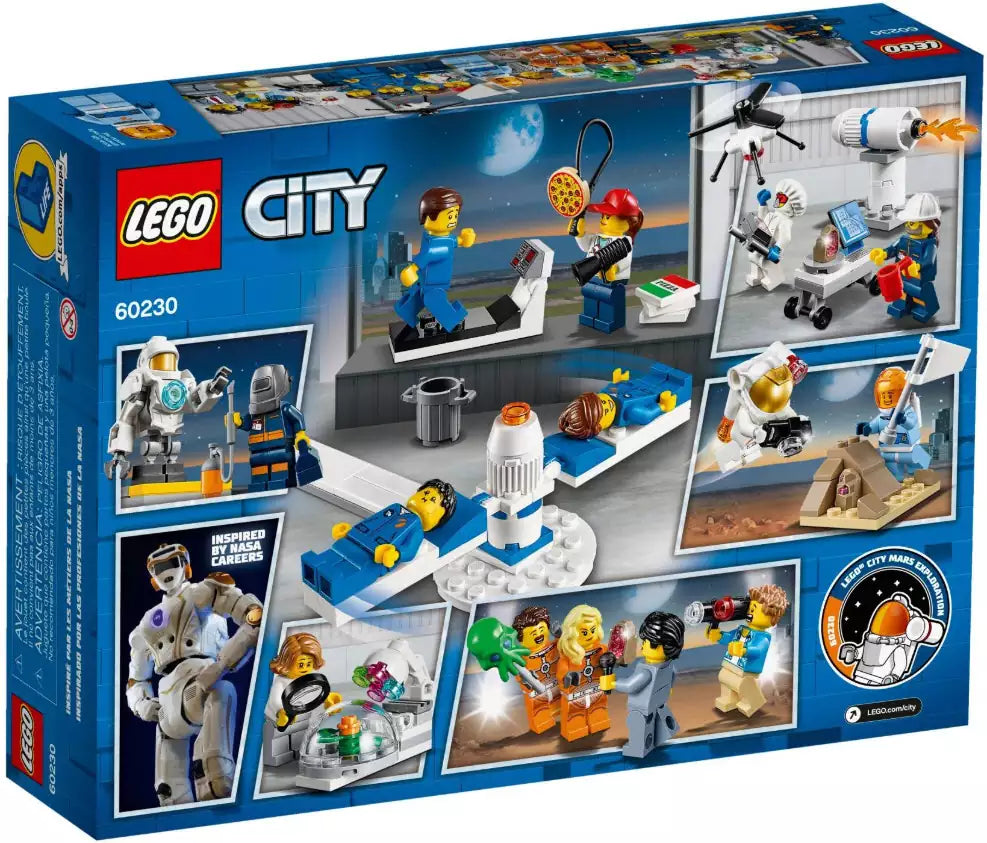 Box Rückansicht: LEGO City 60230 Stadtbewohner - Weltraumforschung & -entwicklung