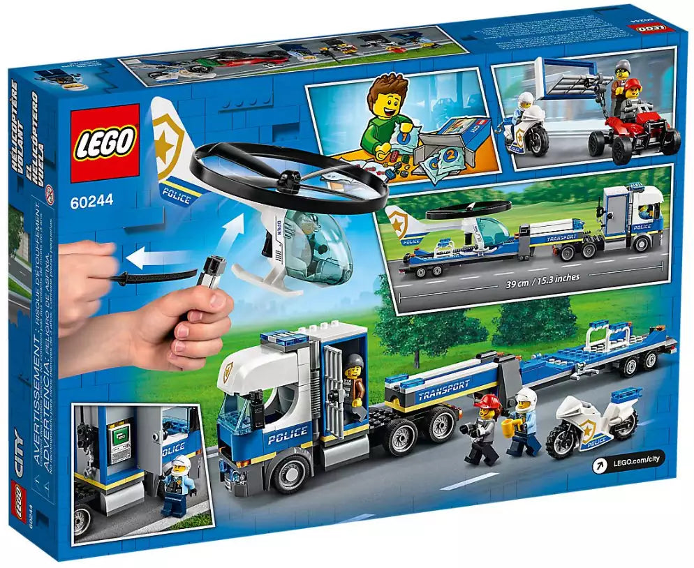 Box Rückseite: LEGO City 60244 Polizeihubschrauber-Transport