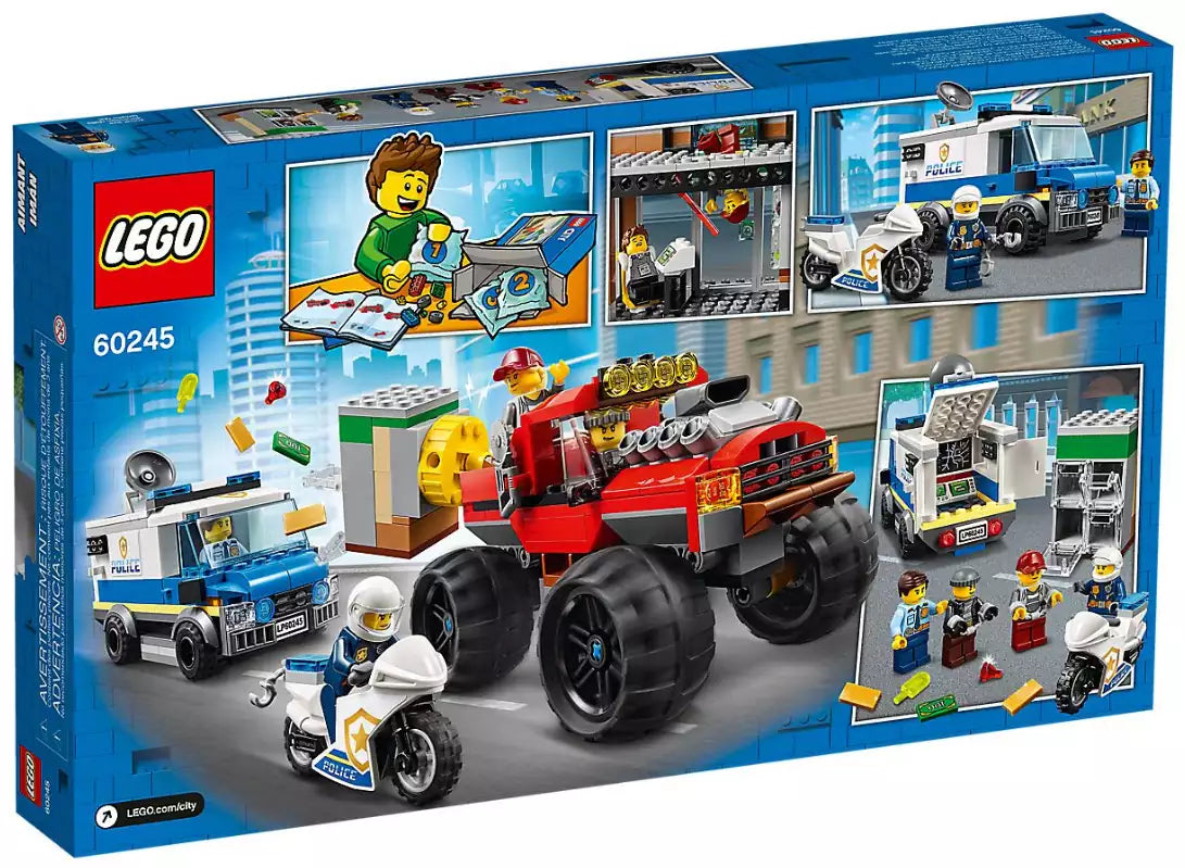 Box Rückseite: LEGO City 60245 Raubüberfall mit dem Monster-Truck