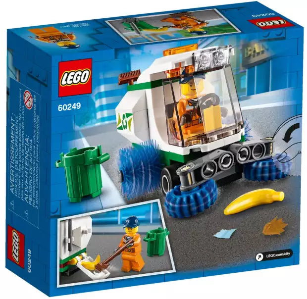 Box Rückansicht: LEGO City 60249 Straßenkehrmaschine