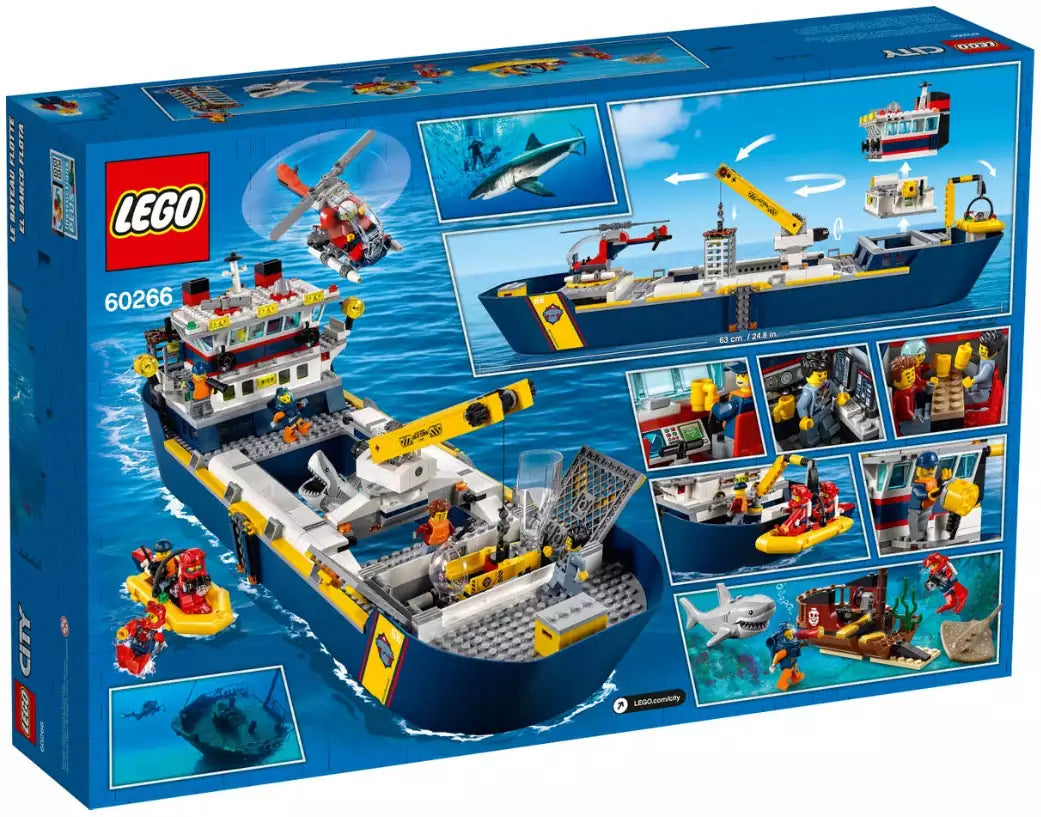 Box Rückseite: LEGO City 60266 Meeresforschungsschiff