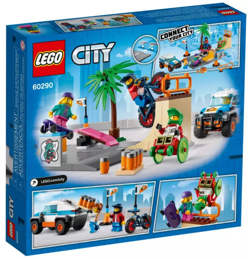 Box Rückseite: LEGO City 60290 Skate Park