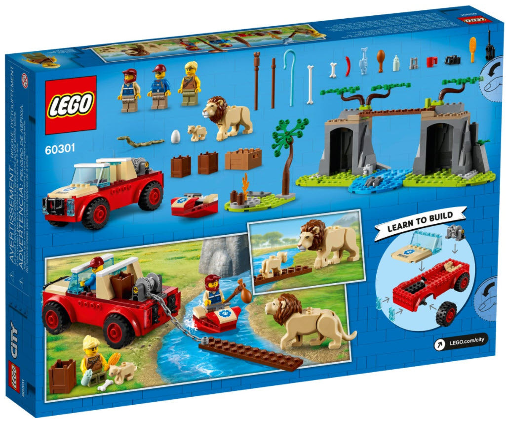 Box Rückseite: LEGO City 60301 Tierrettungs-Geländewagen